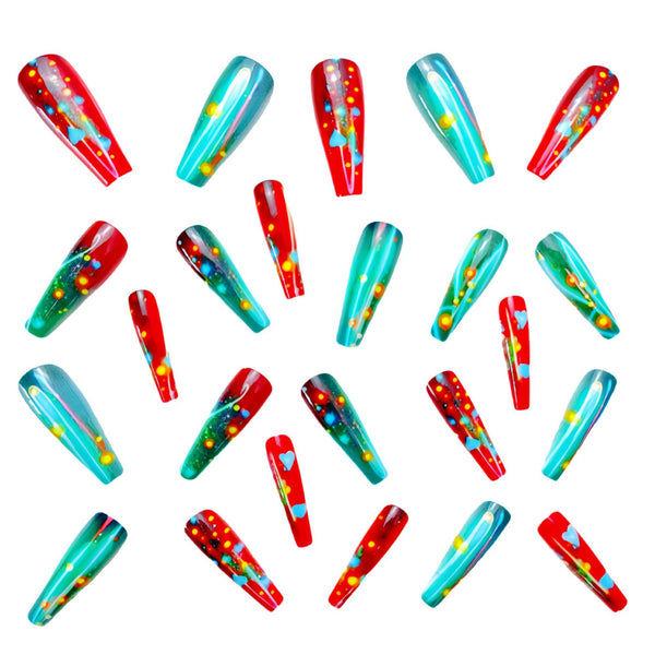 12 Sizes-24 Pcs Press On Nails Y553