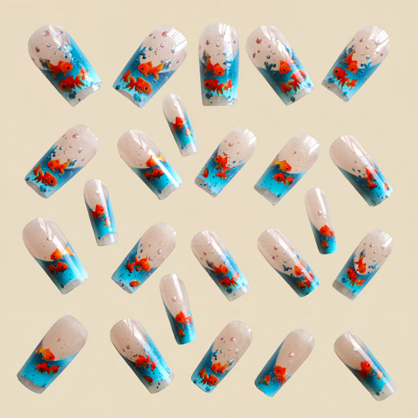 12 Sizes-24 Pcs Press On Nails Y1232-2