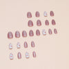 12 Sizes-24 Pcs Press On Nails W1555