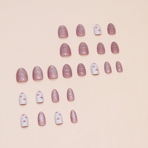 12 Sizes-24 Pcs Press On Nails W1555
