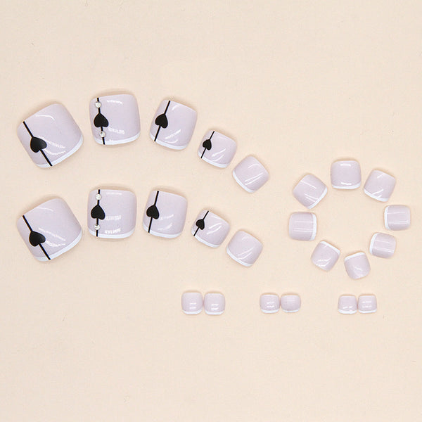 12 Sizes-24 Pcs Press On Nails F060