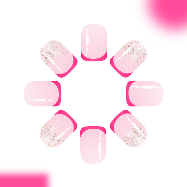 12 Sizes-24 Pcs Press On Nails C1028