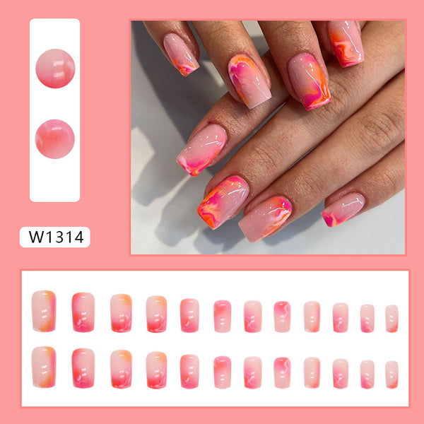 12 Sizes-24 Pcs Press On Nails W1314