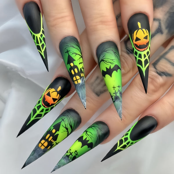 12 Sizes-24 Pcs Press On Nails Y184
