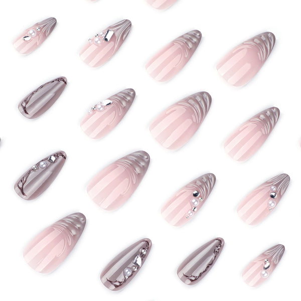 12 Sizes-24 Pcs Press On Nails JP4231