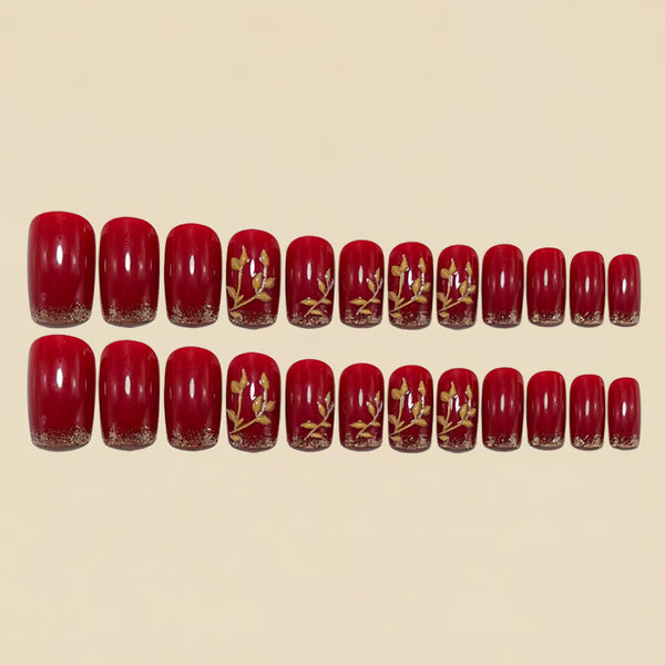 12 Sizes-24 Pcs Press On Nails Y1598