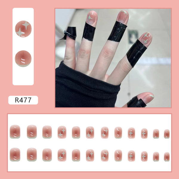 12 Sizes-24 Pcs Press On Nails R441