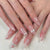 Almond French Glossy Medium Pink Press on Nails