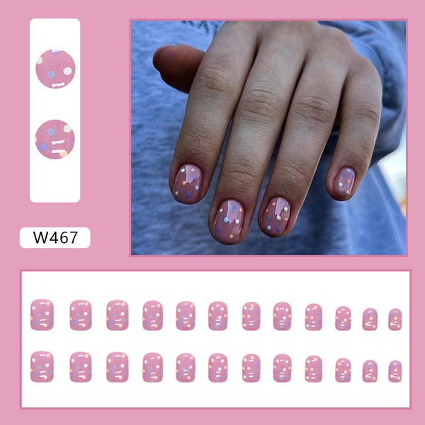 12 Sizes-24 Pcs Press On Nails W466