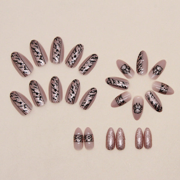 12 Sizes-24 Pcs Press On Nails W1089