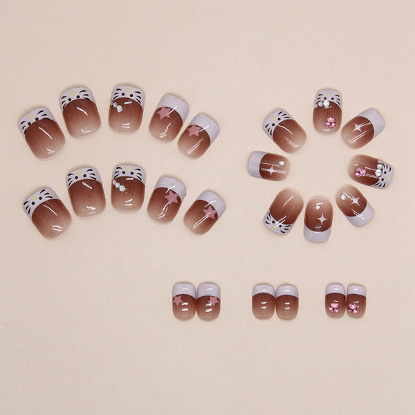 12 Sizes-24 Pcs Press On Nails Z782
