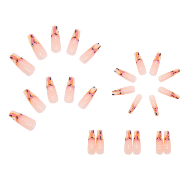 12 Sizes-24 Pcs Press On Nails W053