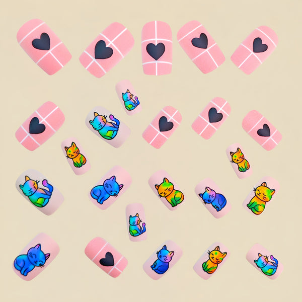 12 Sizes-24 Pcs Press On Nails y1866