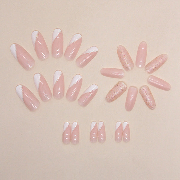 12 Sizes-24 Pcs Press On Nails W1318