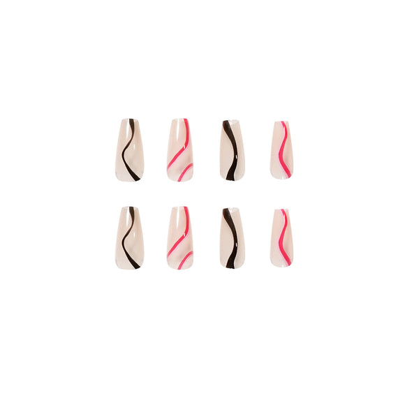 12 Sizes-24 Pcs Press On Nails JP1379