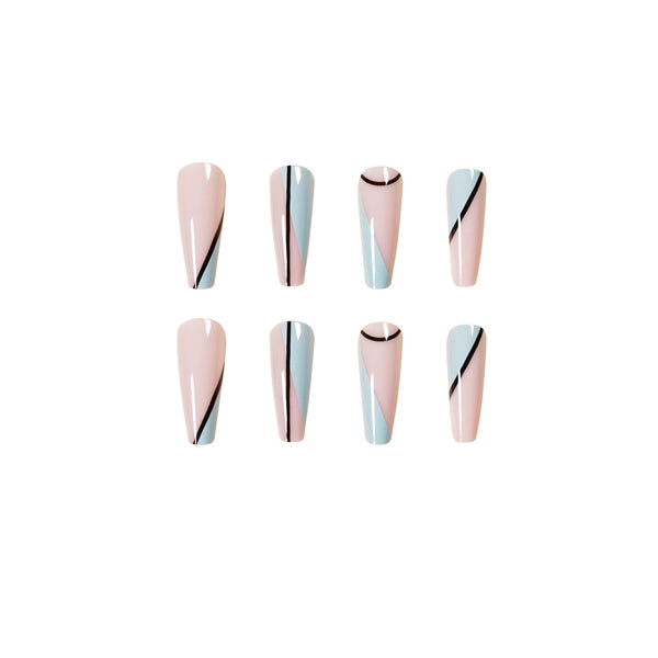 12 Sizes-24 Pcs Press On Nails JP1117