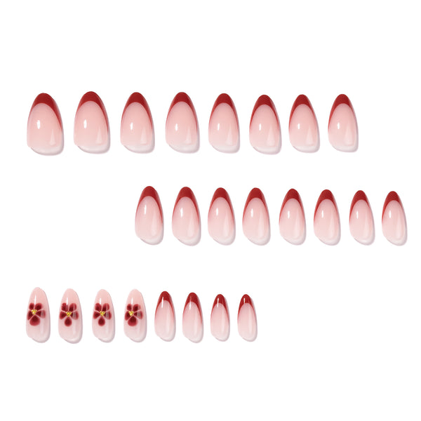 12 Sizes-24 Pcs Press On Nails JP4420