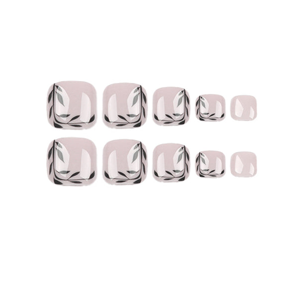 12 Sizes-24 Pcs Press On Nails JP1641