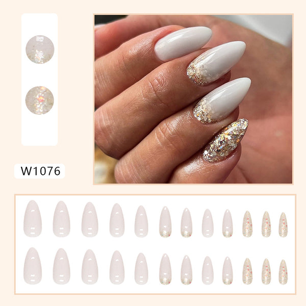 12 Sizes-24 Pcs Press On Nails W1076