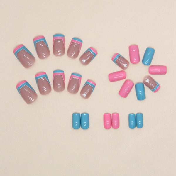 12 Sizes-24 Pcs Press On Nails W1153