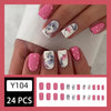 12 Sizes-24 Pcs Press On Nails Y104