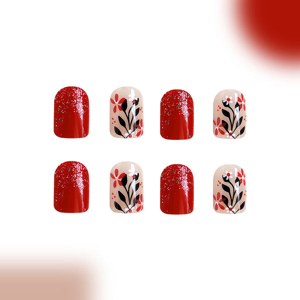 12 Sizes-24 Pcs Press On Nails C611