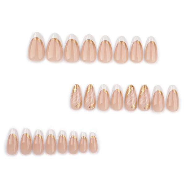 12 Sizes-24 Pcs Press On Nails JP3518