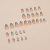 12 Sizes-24 Pcs Press On Nails W1630