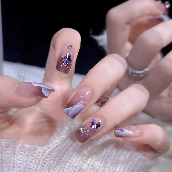 12 Sizes-24 Pcs Press On Nails Z491