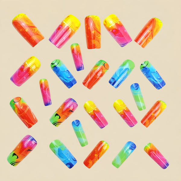 12 Sizes-24 Pcs Press On Nails Y1020