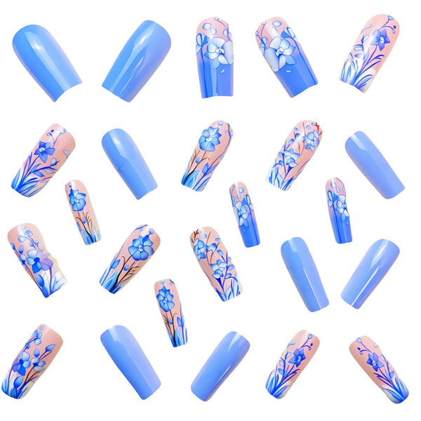 12 Sizes-24 Pcs Press On Nails Y565