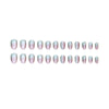 12 Sizes-24 Pcs Press On Nails W1523