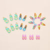 12 Sizes-24 Pcs Press On Nails W1926