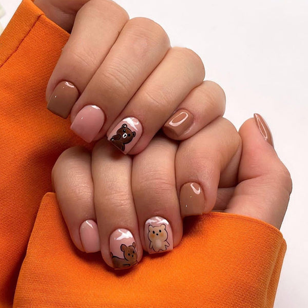 12 Sizes-24 Pcs Press On Nails W1466