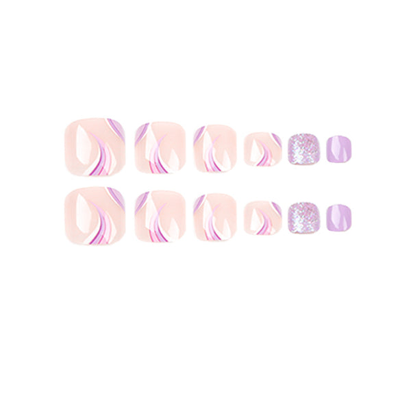 12 Sizes-24 Pcs Press On Nails JP1635