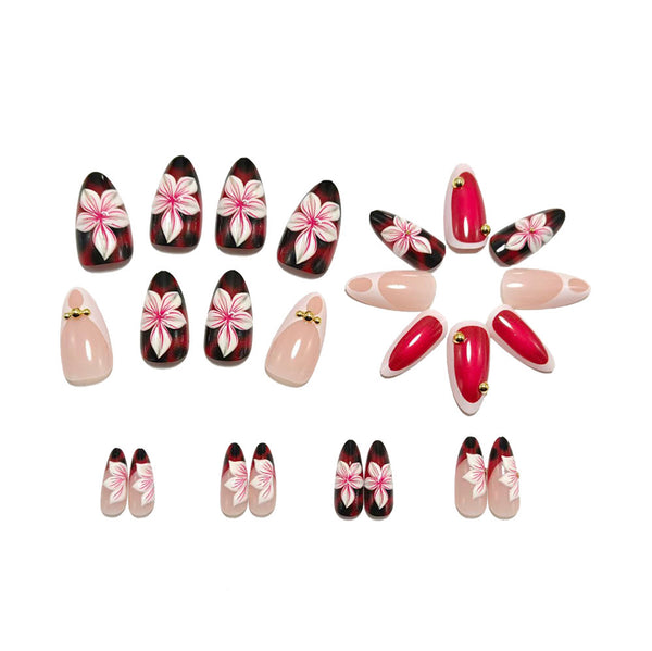 12 Sizes-24 Pcs Press On Nails Y1821