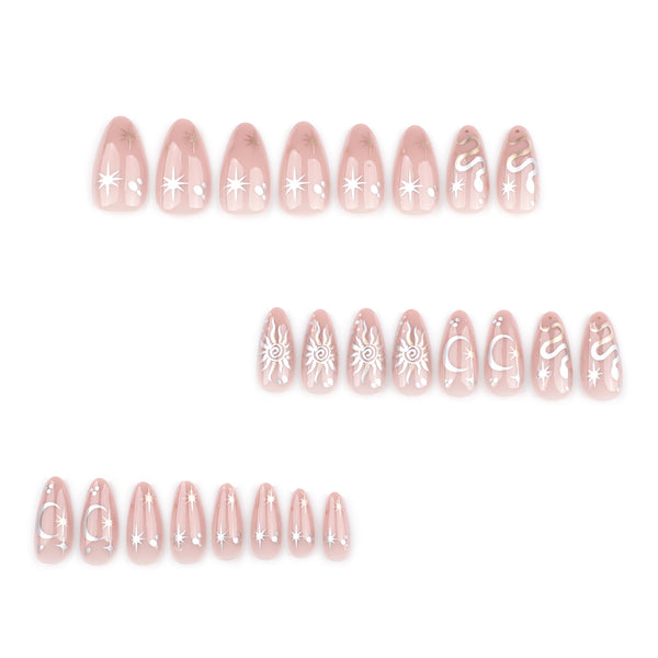 12 Sizes-24 Pcs Press On Nails JP3676
