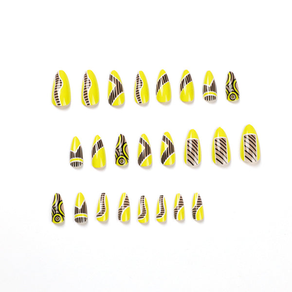 12 Sizes-24 Pcs Press On Nails JP1817