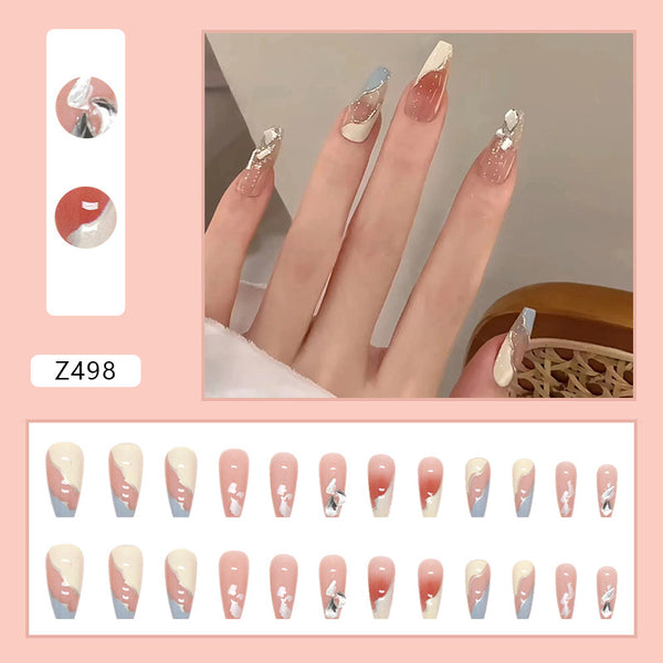12 Sizes-24 Pcs Press On Nails Z498