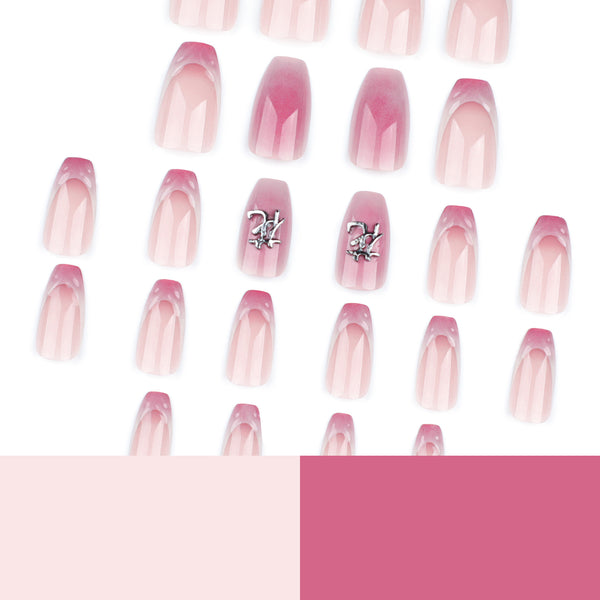 12 Sizes-24 Pcs Press On Nails JP3439
