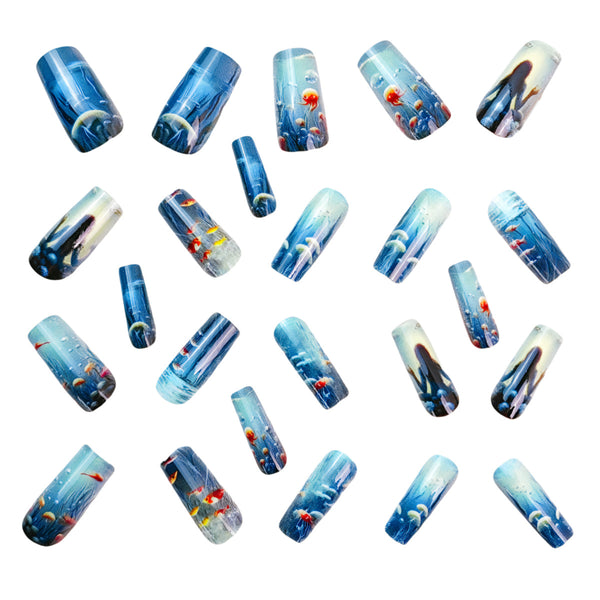 12 Sizes-24 Pcs Press On Nails Y823