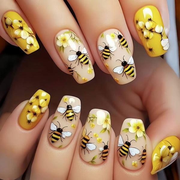 12 Sizes-24 Pcs Press On Nails Y1026