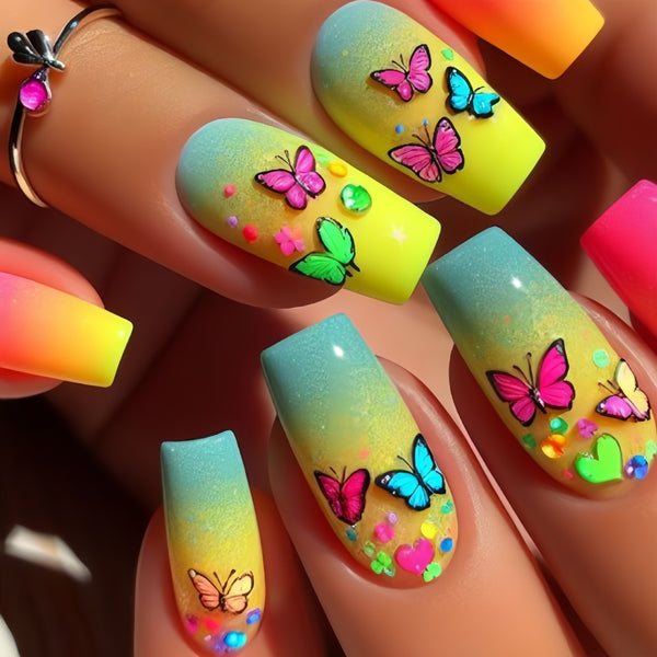 12 Sizes-24 Pcs Press On Nails Y497