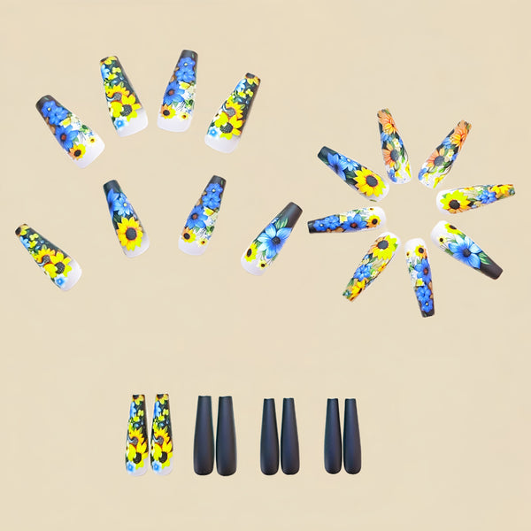12 Sizes-24 Pcs Press On Nails Y733