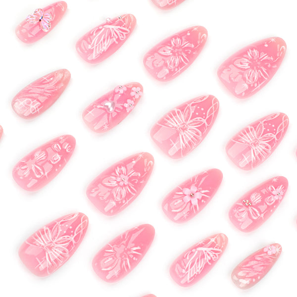 12 Sizes-24 Pcs Press On Nails JP3402