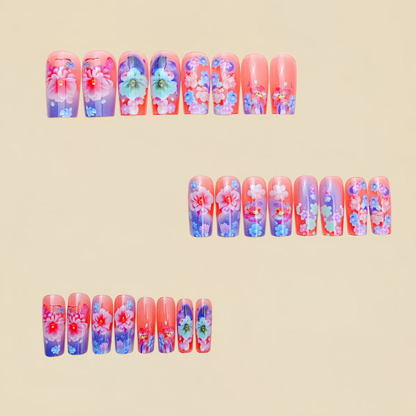 12 Sizes-24 Pcs Press On Nails Y986