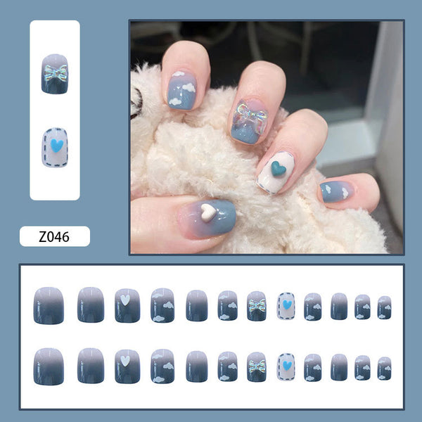 12 Sizes-24 Pcs Press On Nails Z041