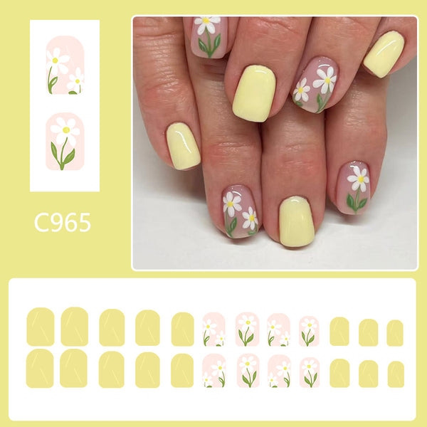12 Sizes-24 Pcs Press On Nails C965