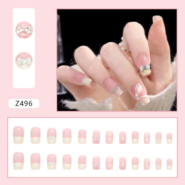 12 Sizes-24 Pcs Press On Nails Z496