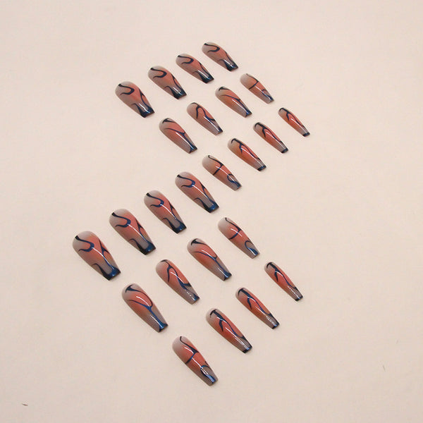 12 Sizes-24 Pcs Press On Nails W1078